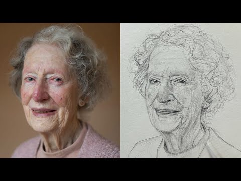 Drawing an Old Woman Made Easy with the Loomis Technique