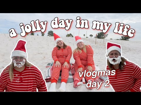 A JOLLY GOOD DAY IN MY LIFE  *we jumped in the ocean while cosplaying santa* VLOGMAS DAY 2