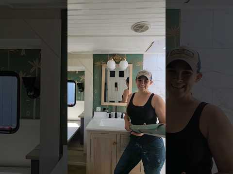 Motorhome Renovation Bathroom Reveal! #rvremodel #diyproject