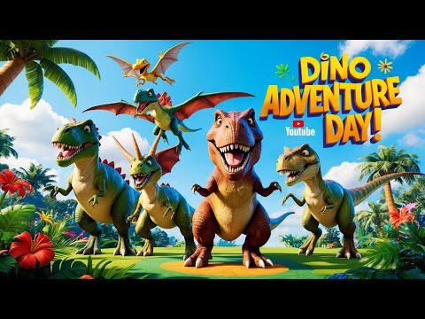 Dino Adventure Day! | Fun Dinosaur Song for Kids with Stomping, Dancing & Roaring! 🦖🎉