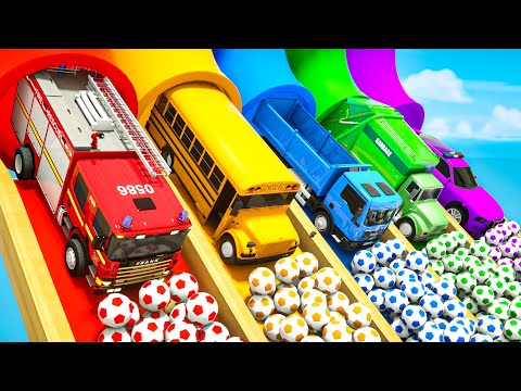 Wheels on the Bus - Baby songs - Soccer ball shaped wheels - Baby Nursery Rhymes & Kids Songs