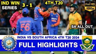 Full Highlights | India vs South Africa 4th T20 Highlights 2024 | IND vs SA 4th T20 Highlights 2024