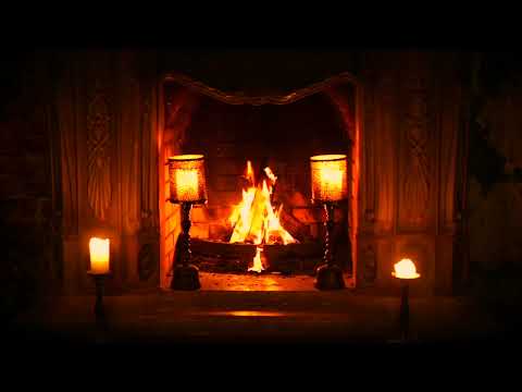 Victorian Yule Log | Gothic Fireplace