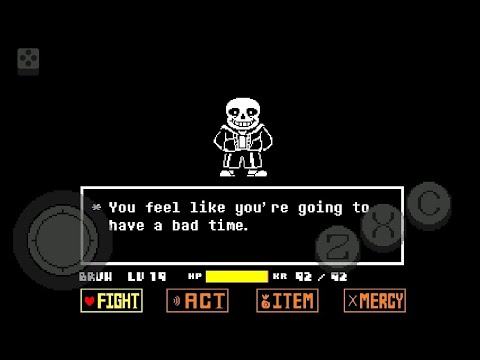 Trying to beat Sans on my phone(FIRST VIDEO)