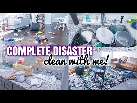 COMPLETE DISASTER CLEANING | MESSY HOUSE TRANSFORMATION | SPEED CLEAN WITH ME