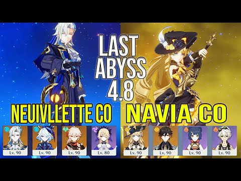 [Last video in Abyss 4.8] Neuvillette C0 & Navia C0 Spiral Abyss Floor 12 Genshin Impact