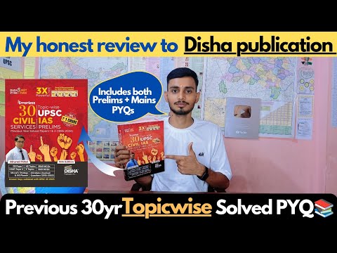 🤔My honest review to Disha publication previous 30yr topicwise solved PYQs📚#pyqbookforupsc #pyqbook