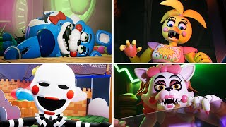 FNAF Security Breach - All Toy Animatronics Boss Fights