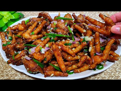 Most DELICIOUS Fried Chicken Feet! Perfect way to cook fried chicken feet😋🔥| 2 RECIPES