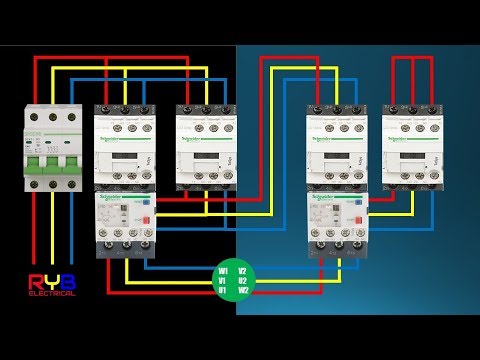 STAR DELTA STARTER REVERSE FORWARD POWER WIRING CONNECTION