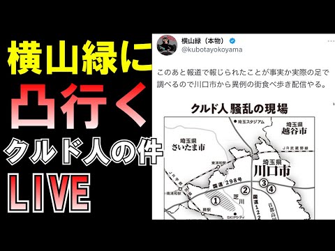 横山緑に凸行く クルド人騒動について #しんやっちょ #暗黒放送 #つばさの党