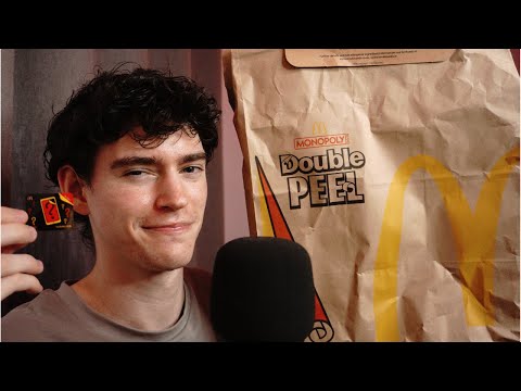 ASMR McBang | McDonald's Monopoly Mukbang - BIG WINN!!?? (Close-up Eating Sounds + Whispering)