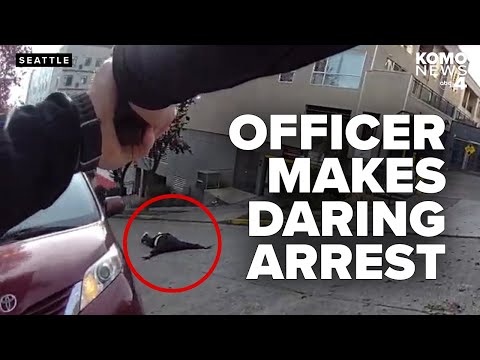 Bodycam video shows officer arrest Seattle mass stabbing suspect in the CID