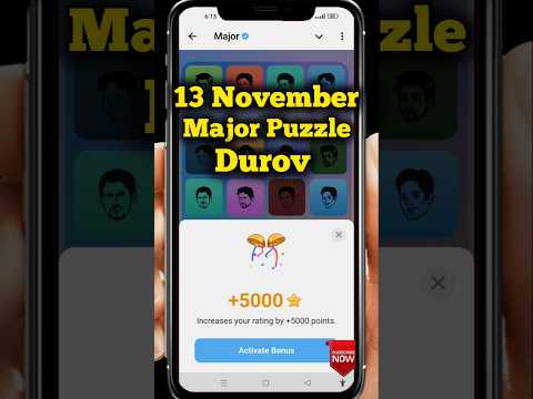 13 November Major Puzzle Durov | Major Puzzle Durov Today| Major Combo Today