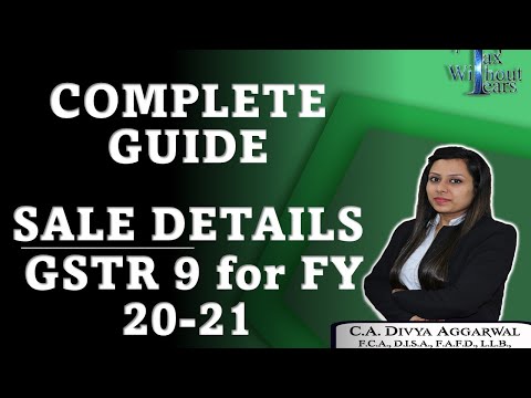 Complete guide to fill sale (outward supply) details in GSTR 9 for FY 20-21 with case studies