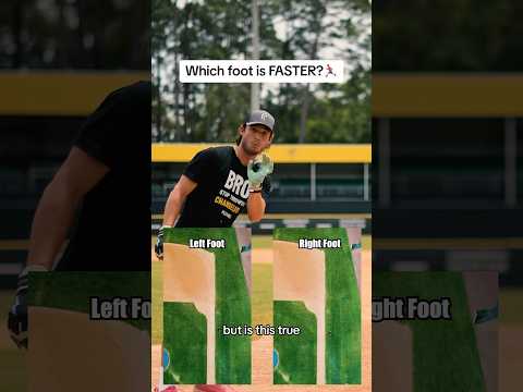 Which Foot is FASTER When Rounding 1st? 🏃🏽‍♂️⚾️ #baseball #baserunning