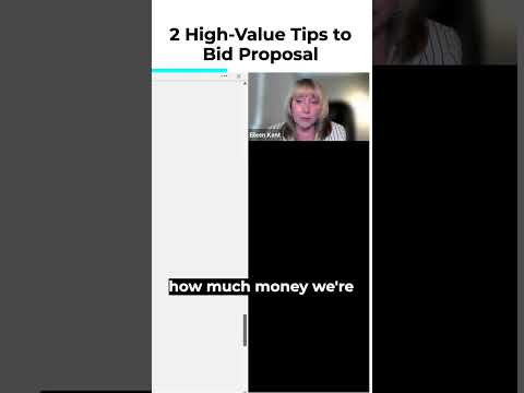 2 High Value Tips To Bid Proposal #govcon #smallbusiness