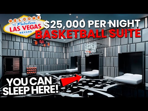 LAS VEGAS HIGH ROLLER SUITE with a BASKETBALL COURT!