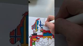 Watch me Draw RUSSIA 🇷🇺 on my Europe map - #flag #map #russia #shorts