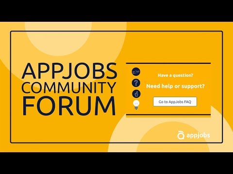 This is the AppJobs Community Forum 👍 | AppJobs.com