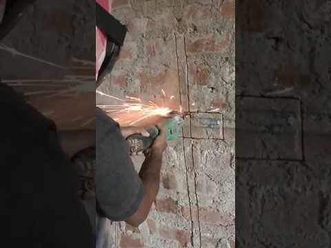 ▶️ wall कटिंग करना बेस्ट तरीका " Wall cutting for electrical #shortsfeed #viralshorts #housewiring