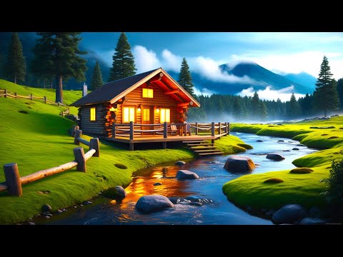 Relax with nature sounds of the river in the forest, river and birds sounds, relaxing river, Water