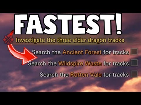 Monster Hunter World: HOW TO FIND ALL 3 ELDER DRAGON TRACKS THE FASTEST!