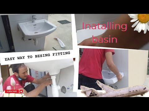 वास बेसिन कसरी लगाउने ?\\ Besing fitting \\ How to install wash basin #plumbing #plumbing-finishing