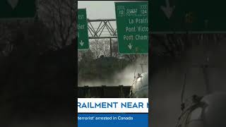 Train carrying hydrogen peroxide derails near Montreal