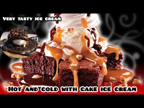 hot and cold with cake ice cream #shorts #icecream #cakeicecream