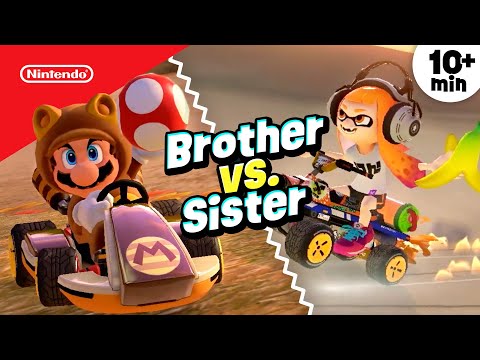 Brother vs Sister 😲 Mario Kart 8 Deluxe Fall Themed Cup 🍁 | @playnintendo