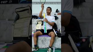 Shuttle stingy player in badminton #badminton #viral #shorts