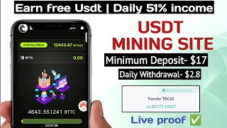 New Usdt Mining Website 2024 | Earn Free Usdt | Best Usdt Investment Website | Usdt Mining sites