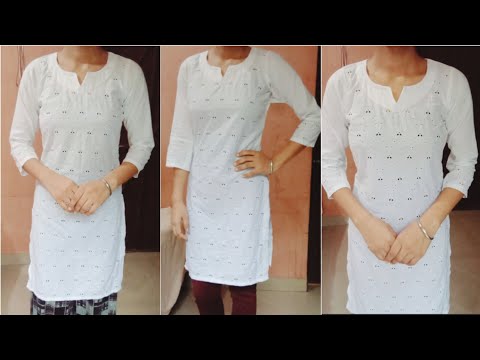 Casual wear Kurti Cutting and Stitching || Kurti/Suit cutting and stitching || simple suit cutting