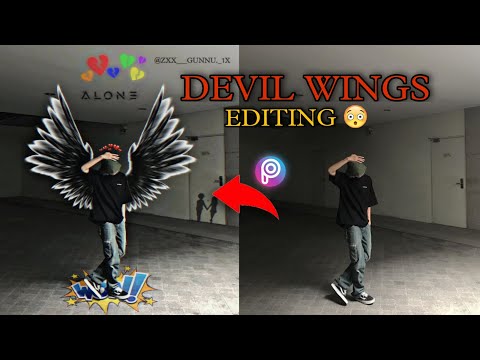 devil wings editing ❤️🥀// devil edits // picsart editing tutorial 👍 ll [{edit boy gunnu}]🥀