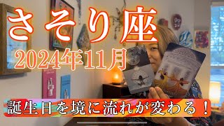 【蠍座】2024年11月の運勢　誕生日を境に流れが変わる！常識を壊すことで、人生が動き出す！