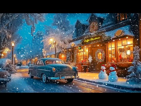 Cozy Winter Coffee Shop Ambience with Nostalgic Christmas Jazz & Snowy for the Perfect Escape ❄️⛄