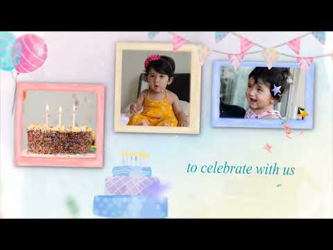 she is turning ONE #firstbirthday #birthdayinvitation #babyfirstbirthday #birthdayinvitevideo