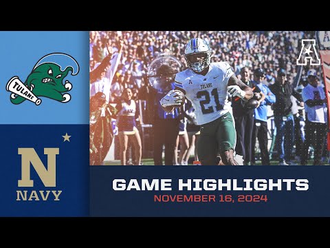 Game Highlights: Tulane vs Navy (Nov. 16, 2024)