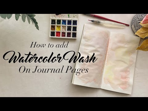 How To Add Watercolor Wash On Your Journal Page | April San Pedro