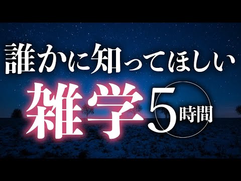 【睡眠導入】誰かに知ってほしい雑学5時間【合成音声】