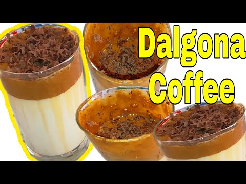 Dalcona Coffee at Home(Chocolate Toppings) No Mixer