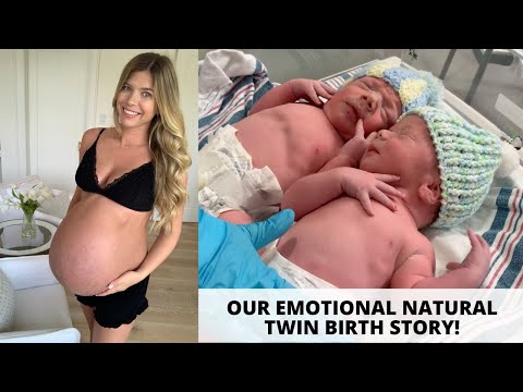 OUR EMOTIONAL NATURAL TWIN BIRTH STORY! *NATURAL DELIVERY*