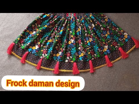 baby frock daman design cutting and stitching