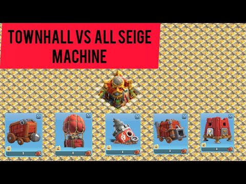 Townhall vs All Seige Machine 😱😱🤯 ll Clash of clans ll#clash #coc #clashofclans