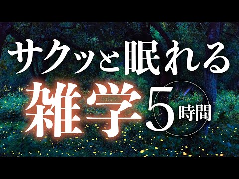 【睡眠導入】サクッと眠れる雑学5時間【合成音声】