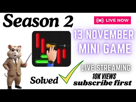 13 November Mini Game Today | Hamster Kombat Mini Game 13  November#hamaterkombat#liveminigame