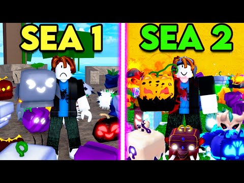 I Bought 100 Fruits in 1st Sea Vs 2nd Sea in Blox Fruits