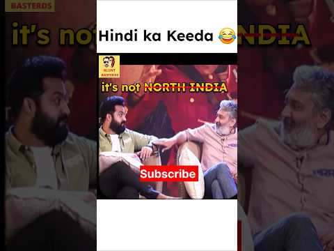 NTR can't stop speaking Hindi♥️😂 #ntr #devara  #northvssouth #tollywoodnews #bollywood #rrr