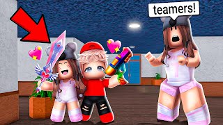 Baby ANGEL and Her CRUSH are TEAMERS..(Roblox Murder Mystery 2)